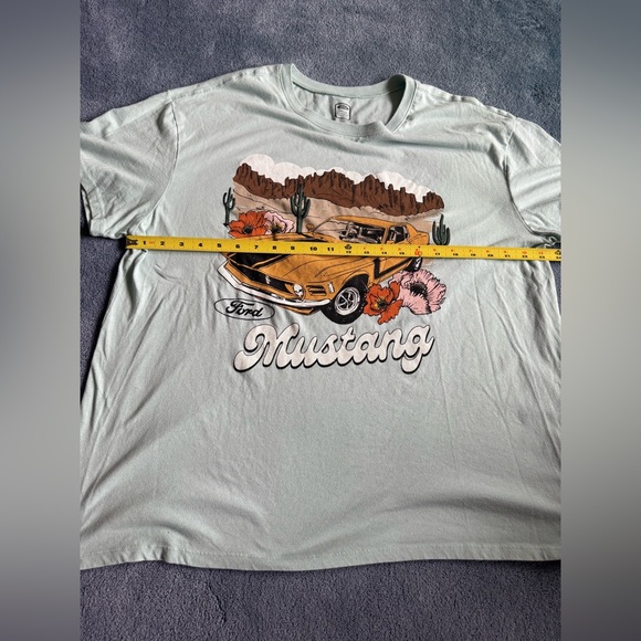Ford Mustang Desert Scene T-Shirt - Light Blue XXL - Picture 6 of 7